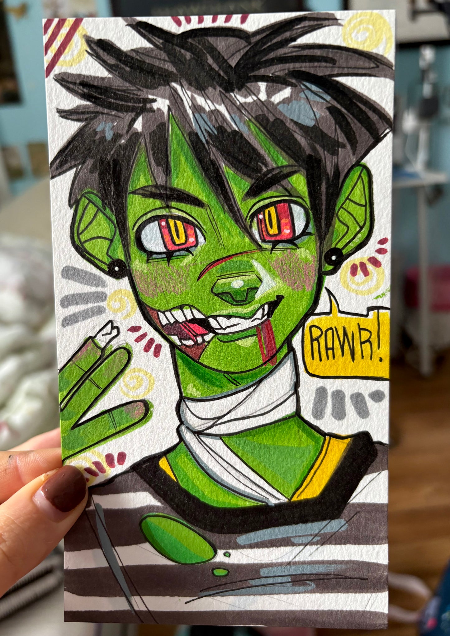 Custom Mini Shoulders-up Drawing