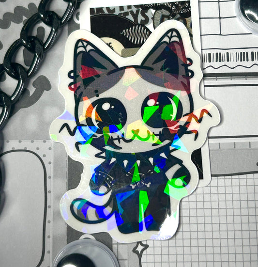 Broken Glass Zelda & Juno Cat Sticker