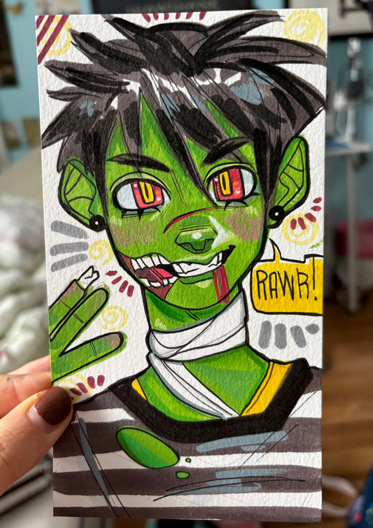 Custom Mini Shoulders-up Drawing