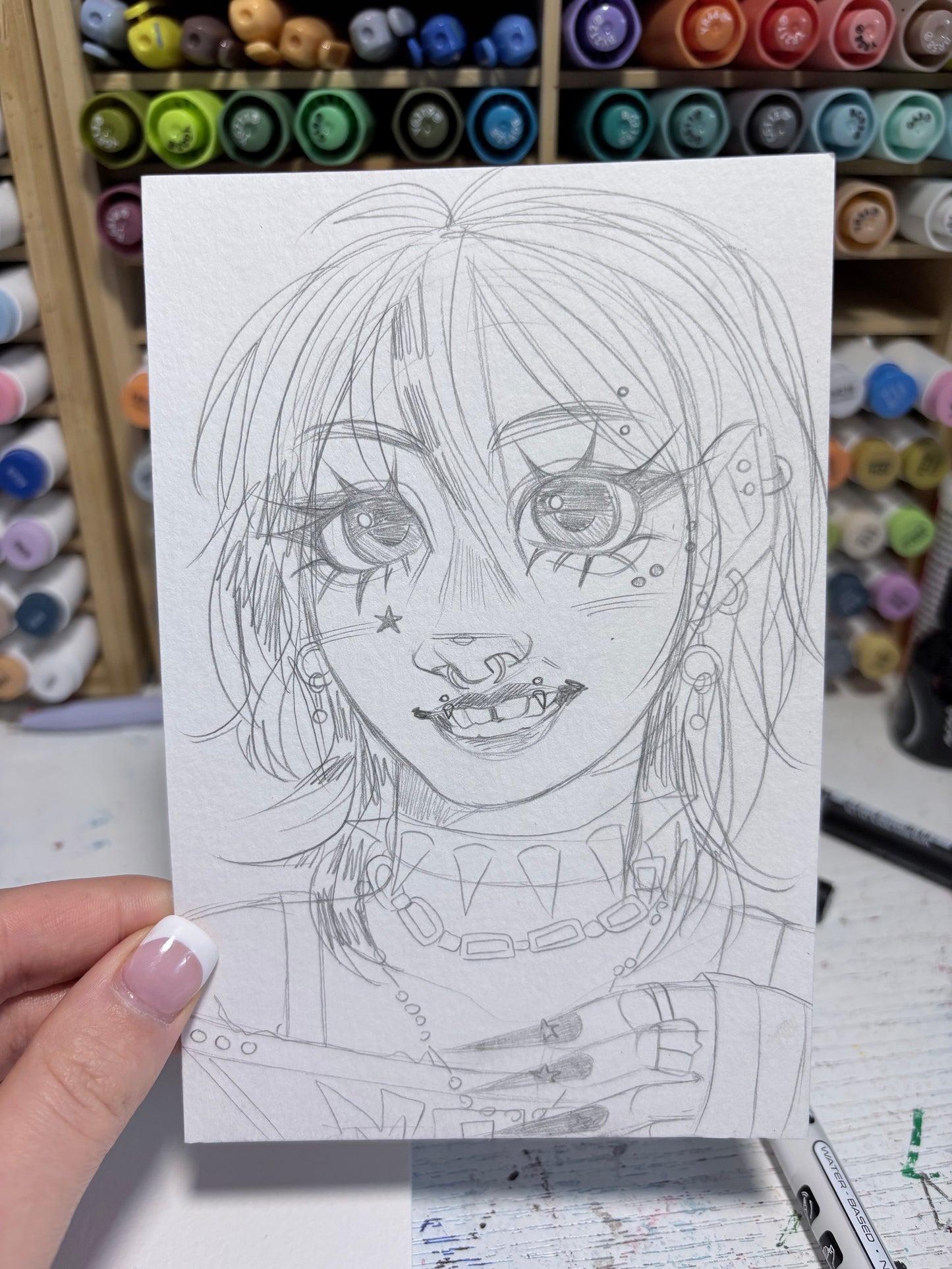 Custom Mini Shoulders-up Sketch