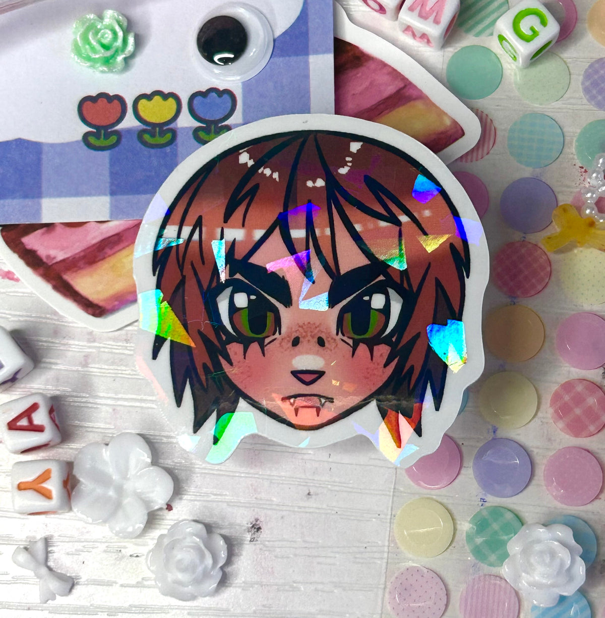 Broken Glass OC Sticker – Bitesizedsponge