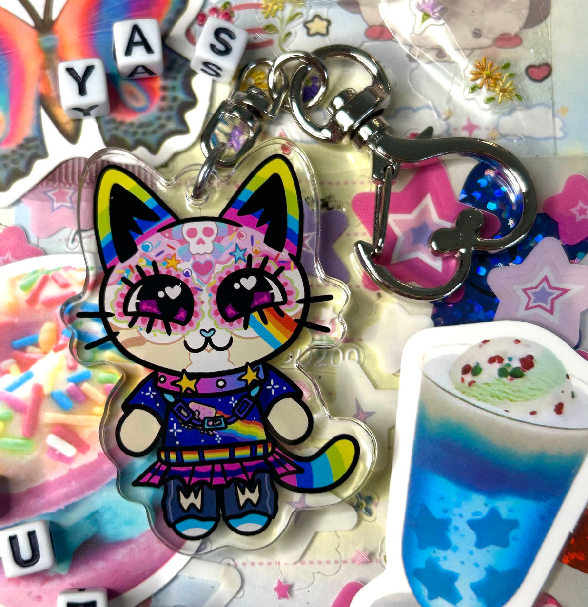 OC Cat Acrylic Keychain – Bitesizedsponge